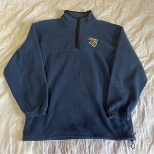 NFL Rams Navy Quarter-Zip - Size Large